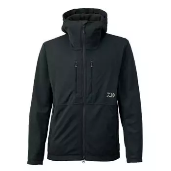 Куртка для рыбалки Daiwa Rainwear Polartec Thermal Pro Hard face Hoodie Jacket Black 2XL DJ-2007 чёрный