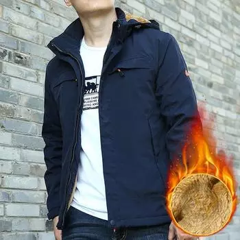 Куртка флисовая утолщенная стеганая куртка мужская теплая свободная стеганая куртка большого размера средняя и длинная куртка куртка M