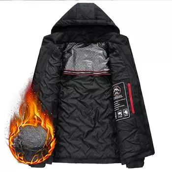 Куртка Graphene мужская утолщенная куртка мужская ветрозащитная теплая камуфляжная куртка съемная шапка M