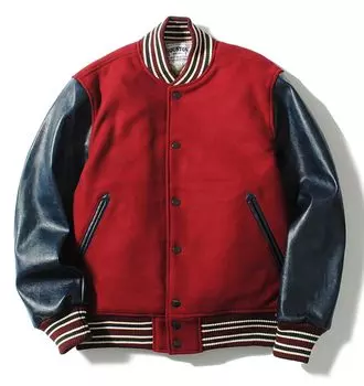 Куртка Heavy Melton Stadium [Хьюстон] Мужская (XL, бордовый) малиновый