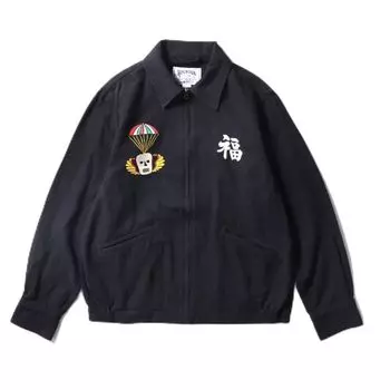 Куртка ХЛОПКОВО-ЛЬНЯНАЯ ВЬЕТНАМСКАЯ КУРТКА [Хьюстон] (ТИГР) чёрный