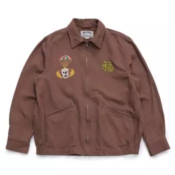 Куртка ХЛОПКОВО-ЛЬНЯНАЯ ВЬЕТНАМСКАЯ КУРТКА [Хьюстон] (ТИГР) коричневый