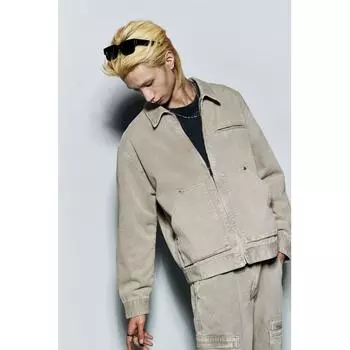 Куртка HM deniM свободного кроя цвета хаки зеленый S