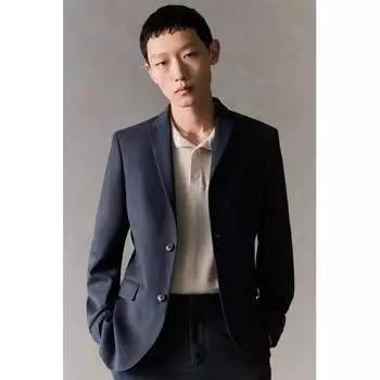 Куртка HM slim Fit темно-синего цвета 42