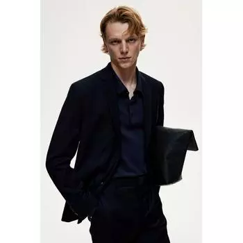 Куртка HM slim Fit темно-синего цвета 42