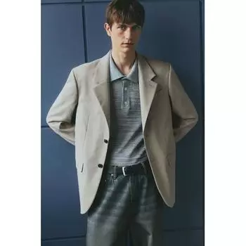 Куртка HM свободного кроя серого цвета 42