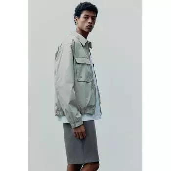 Куртка HM Utility свободного кроя бежевого цвета XS