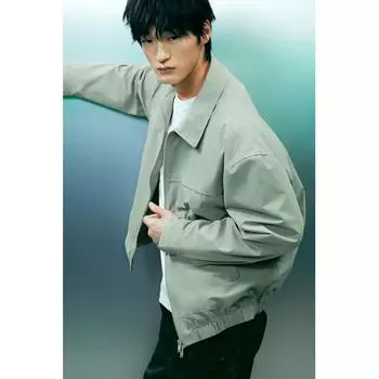 Куртка HM Waffle Texture свободного кроя, фисташково-зеленого цвета S