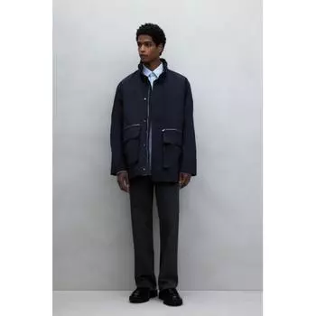 Куртка HM Water Repellent Coat Utility Regular Fit Navy Blue XS