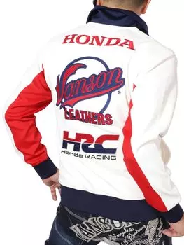 Куртка HONDA Truck с вышивкой из джерси XL [Banson] HRV-2414 Off-White