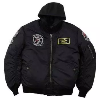 Куртка Houston BLACK KNIGHT черная, размер XL HTVA2321W MA-1 M/C