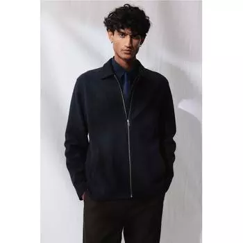 Куртка из джерси HM Regular Fit Boucl, темно-синяя