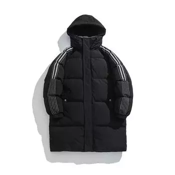 Куртка из хлопка в полоску средней и длинной длины, свободная зимняя куртка из хлопка, куртка из хлопка, теплая куртка из хлопка, мужская одежда XXXXL