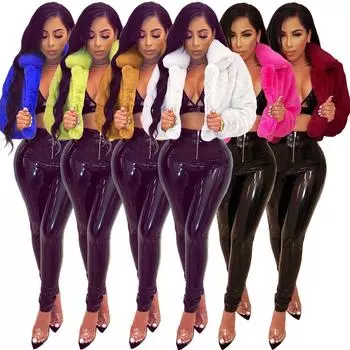 Куртка из искусственного меха кролика, африканская жаркая осень и зима, свободный кардиган из искусственного меха, короткая куртка, черное пальто S