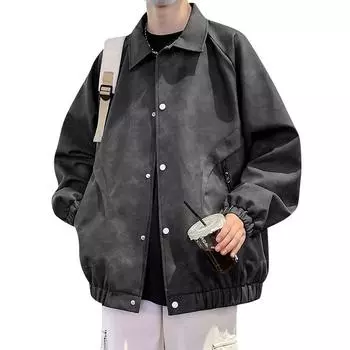 Куртка из искусственной кожи мужская свободная большого размера Fat однотонная повседневная куртка мужская 8XL