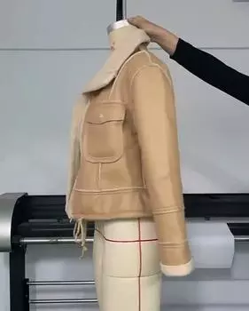 Куртка из искусственной кожи, женская короткая толстая теплая черная куртка из искусственной кожи, женская бархатная куртка-пилот в стиле ретро с лацканами, зимняя женская мотоциклетная куртка S хаки