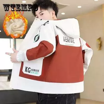 Куртка из кашемира с большим карманом, мужская хлопковая куртка с капюшоном, зимнее толстое теплое пальто, водонепроницаемая повседневная парка, стандартная XXXL