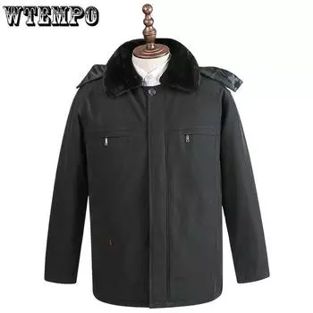 Куртка из овчины для людей среднего и пожилого возраста, шерстяная хлопковая куртка, мужская утолщенная хлопковая одежда, хлопковое пальто XXL