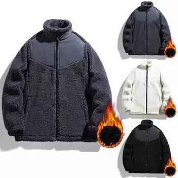 Куртка из овечьего флиса для мужчин, куртка из овечьего флиса для пар, для тепла M