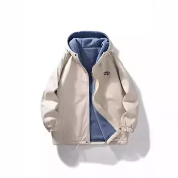 Куртка из овечьей шерсти, мужская повседневная свободная бархатная толстая куртка, осенне-зимняя ветрозащитная теплая стеганая куртка M