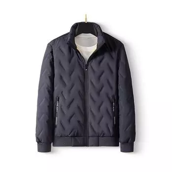 Куртка из овечьей шерсти с хлопковой подкладкой Мужская куртка с хлопковой подкладкой Зимняя бархатная утолщенная одежда с хлопковой подкладкой Сохраняет тепло Свободная повседневная универсальная L чёрный