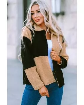 Куртка из шерпы Azura Exchange в клетку 2XL чёрный