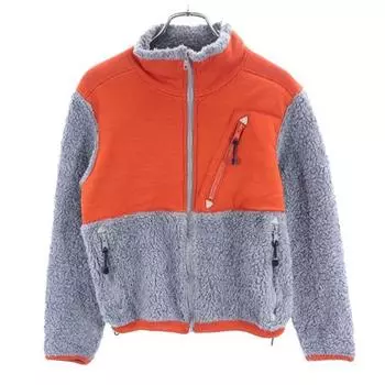 Куртка из шерстяного флиса FilMelange Сделано в Японии Серая x оранжевая Женская Б/у