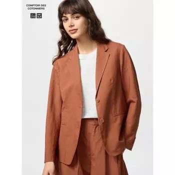 Куртка из смеси льна Uniqlo Japan 68 BLUE/XS