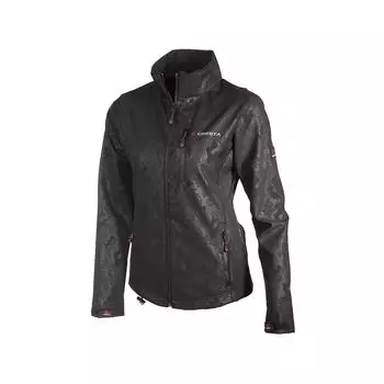 Куртка из софтшелла с принтом и капюшоном