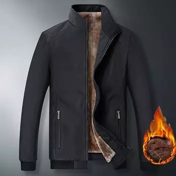 Куртка из утолщенного флиса для мужчин среднего и пожилого возраста больших размеров, зимняя, новая, модная, повседневная, теплая, свободная, для папы 4XL серый