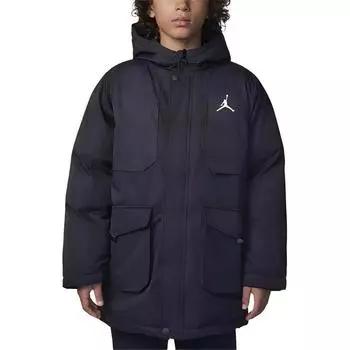Куртка Jordan Comfortable Solid Color Hooded Jacket Детские куртки Black HQ8268-010 S