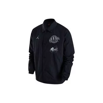 Куртка Jordan Polo с длинным рукавом и принтом букв и цифр, мужская черная HJ3964-010 S