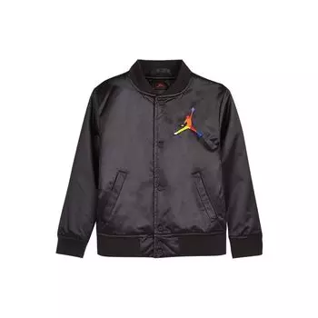 Куртка Jordan с цветным логотипом Air и вышивкой, длинные рукава, детские куртки, черный цвет JD2032218GS-001-F01 XL