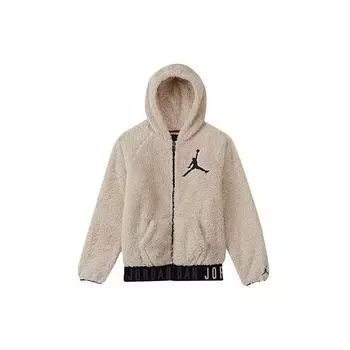 Куртка Jordan с капюшоном и флисовой подкладкой Детские куртки бежевого цвета HA5385-020 L