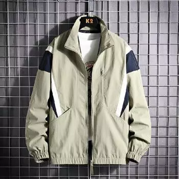 Куртка-кардиган на молнии с воротником-стойкой, повседневное модное пальто M чёрный