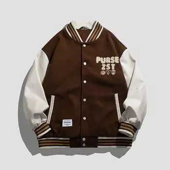 Куртка Куртка мужская осенняя новая национальная тенденция новая вставка воротник стойка с буквами американская бейсбольная форма мужская весенне-осенний стиль S