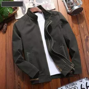 Куртка куртка мужская весенняя новая стильная мужская простая модная повседневная куртка с воротником-стойкой мужская верхняя часть M