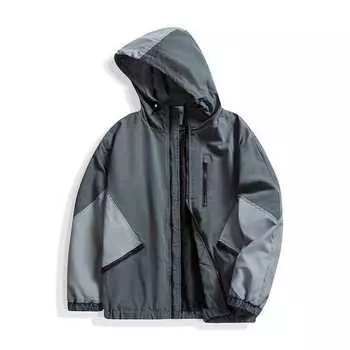 Куртка модная осень и зима корейский стиль мужской свободный гонконгский стиль повседневный сращивание M чёрный