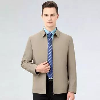 Куртка мужская деловая повседневная куртка весна и осень новый лацкан государственный служащий профессиональный пиджак папа топ 170