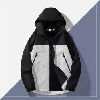 Куртка мужская и женская водонепроницаемая флисовая из графена, съемная, три в одном, ветрозащитная куртка для альпинизма на открытом воздухе S чёрный