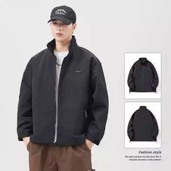 Куртка мужская из американской ткани с защитой от брызг, мужская, с воротником-стойкой, с инструментами, мужская, трендовая M