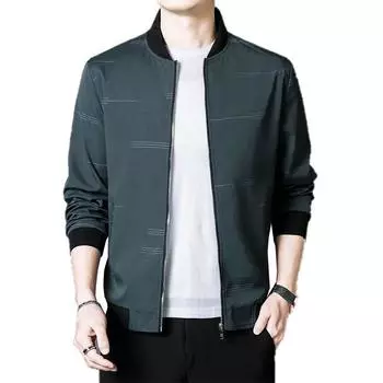 Куртка мужская куртка повседневная модная верхняя одежда для мужчин среднего и молодого возраста M чёрный