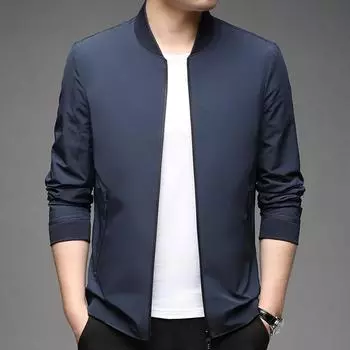 Куртка Мужская куртка Весенне-осенний стиль Молодежная и мужская среднего возраста Повседневная бейсбольная куртка Верхняя мужская деловая повседневная куртка M