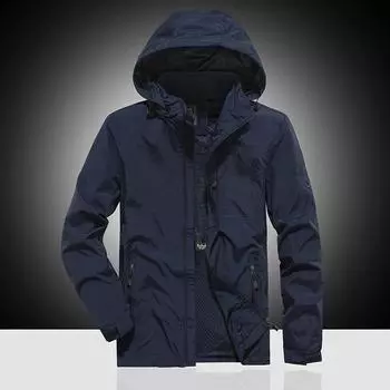 Куртка Мужская куртка Весенняя и осенняя куртка Повседневная большого размера Быстросохнущая одежда Мужская куртка Ветровка M