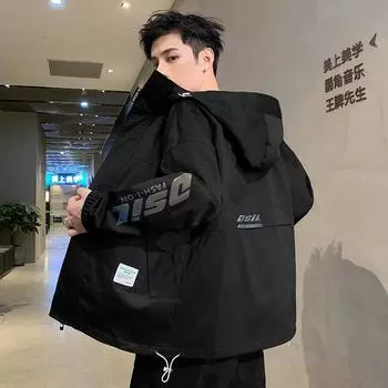 Куртка Мужская куртка Весна Осень Зима Новый стиль Плюшевая мужская одежда Красивые куртки Мальчики Повседневные топы M