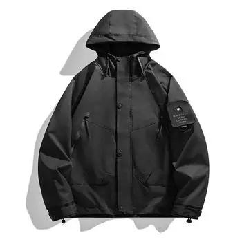 Куртка мужская новая куртка с капюшоном осенняя корейская модная куртка мужская спортивная тонкая одежда для альпинизма мужская одежда для активного отдыха S