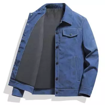 Куртка мужская новая осенняя куртка большого размера корейская версия повседневного топа с лацканами для мужчин M