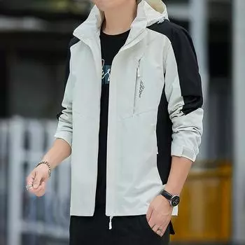Куртка мужская новая осенняя уличная мужская куртка со съемным капюшоном водонепроницаемая и ветрозащитная куртка мужская ветровка M