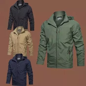 Куртка мужская новая водонепроницаемая и дышащая большого размера тонкая куртка альпинистский костюм инструментальный плащ M хаки