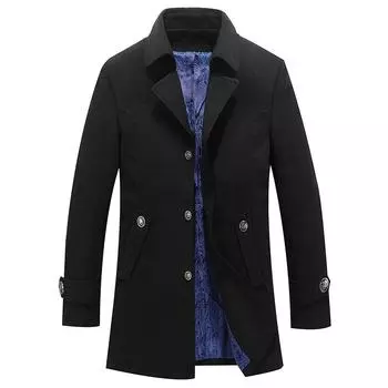 Куртка мужская однотонная модная повседневная деловая бархатная утолщенная зимняя одежда для мужчин M коричневый